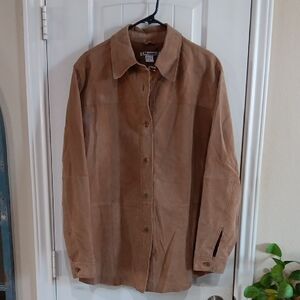 NYGARD COLLECTION Lined Leather Shacket